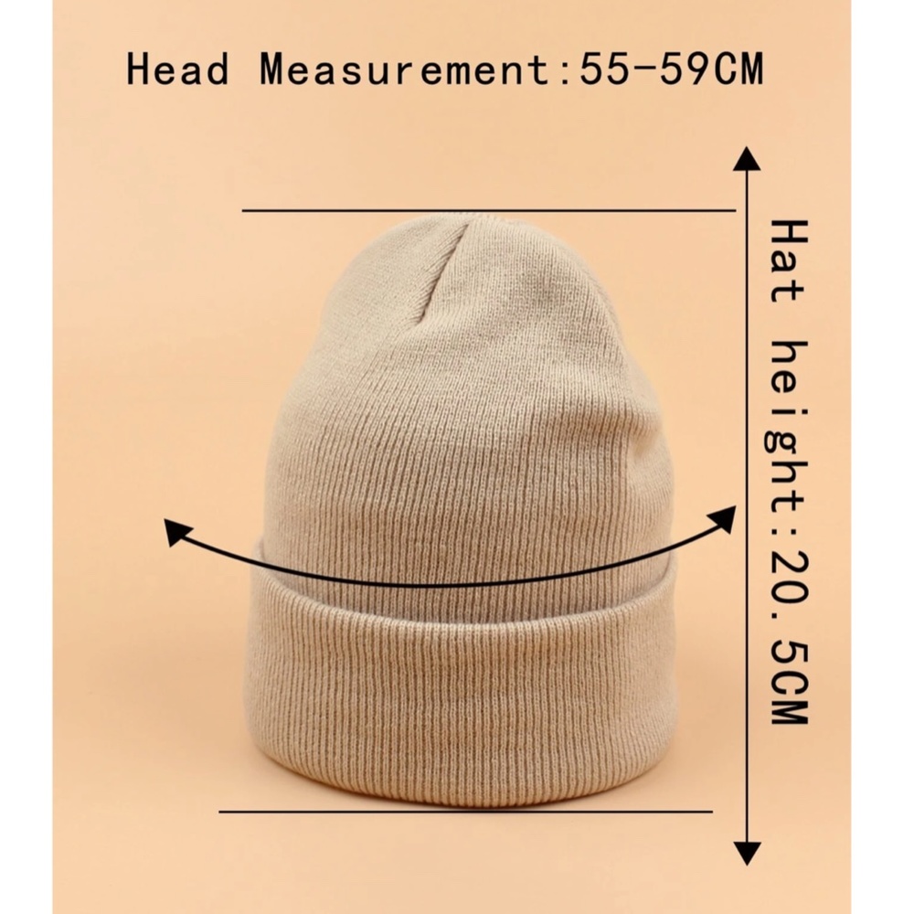 Tan / Beige  Knit Beanie Hat Brooklyn Tag - Picture 3 of 6